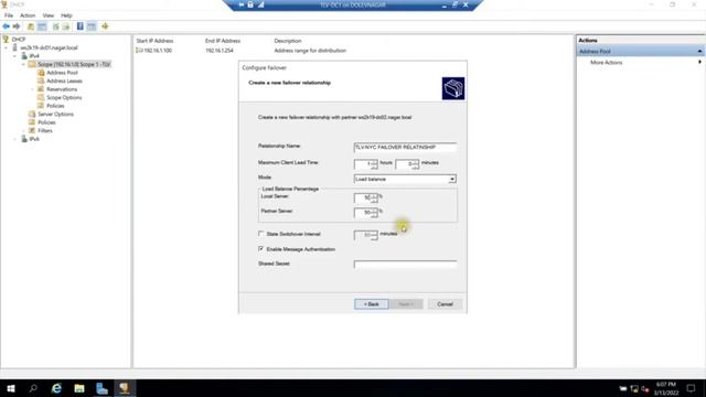 9 - Windows Server 2019 - DHCP + Failover - Step 2 смотреть онлайн