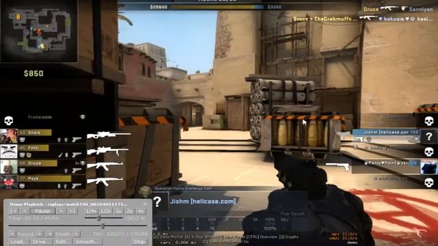 1v4 with bonus Mac10 - CS:Go смотреть онлайн