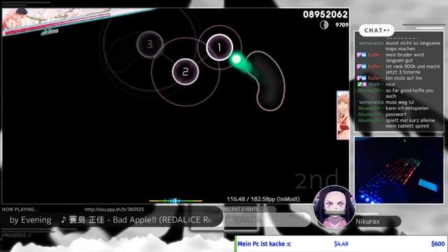 osu! Bad Apple 5,09⭐ FC choke 5❌ [with Handcam] | Nikurax смотреть онлайн