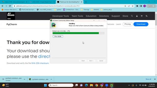 Install pycharm and run first python program | Download and Install pycharm смотреть онлайн