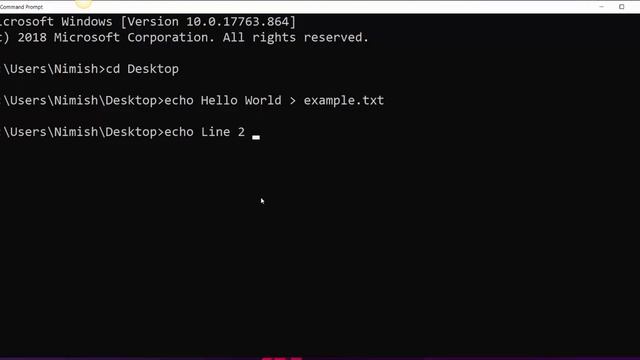 Create File and Write Data using Command Line in Windows смотреть онлайн