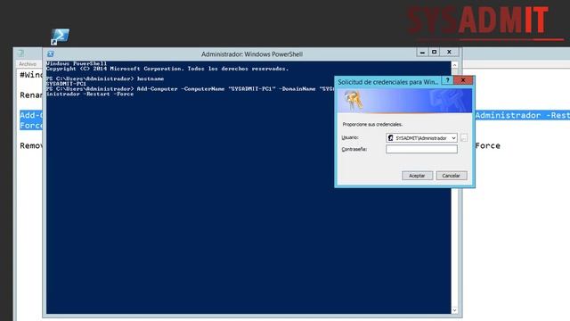 Windows: Añadir o quitar equipo del dominio con PowerShell смотреть онлайн