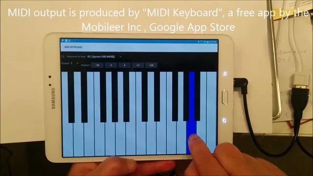 Polyphonic piano demo using PSoC5 and MIDI Keyboard смотреть онлайн