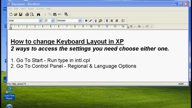Change Keyboard Layout in XP смотреть онлайн