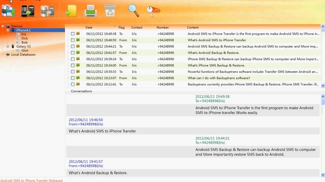 Backuptrans iPhone text messages to Android Transfer смотреть онлайн