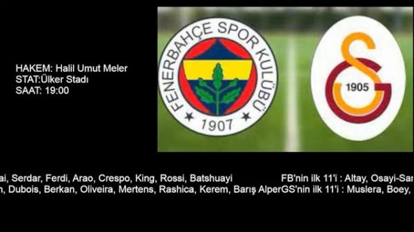 Fenerbahçe-Galatasaray maçı canlı izle