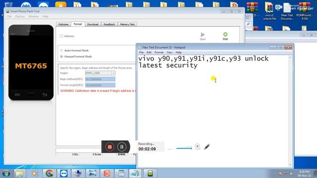 Vivo Y91i ,y91,y91c,y93 Latest Security Pattern&frp Unlock Sp Flash Tool With File