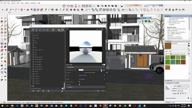 V-Next For SketchUp Rendering, Exterior Render Adding Sky And Material #12