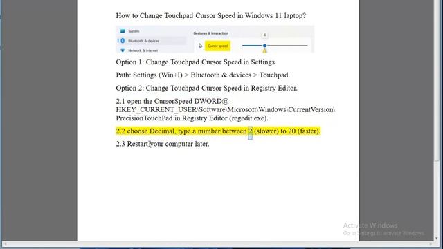 Change Touchpad Cursor Speed in Windows 11 laptop смотреть онлайн