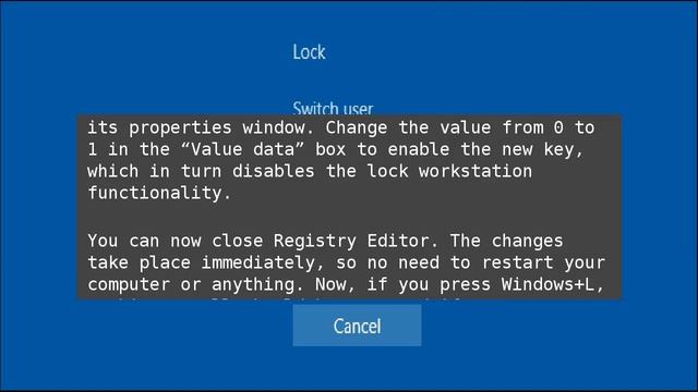 How to Disable the Lock Workstation Functionality (Window+L) in Windows смотреть онлайн