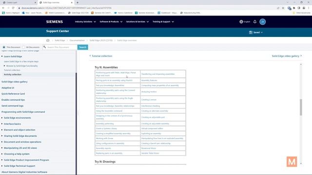 Solid Edge Tutorials