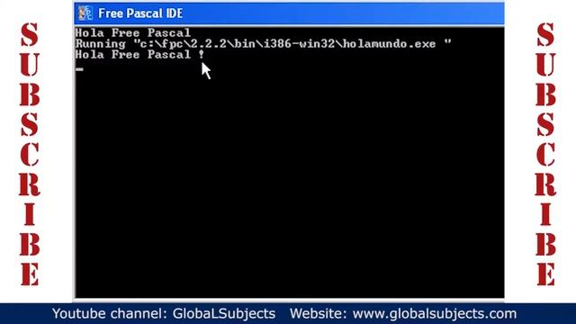 Primer programa de Free Pascal operadores writeln, clrscr смотреть онлайн