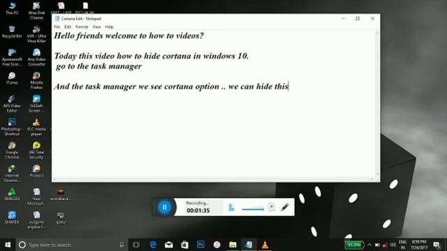 How To Hide Cortana In Windows 10...