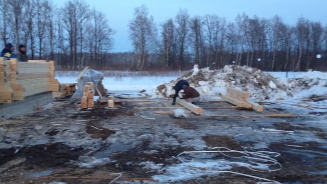 Строительство дома из профилированного бруса смотреть онлайн