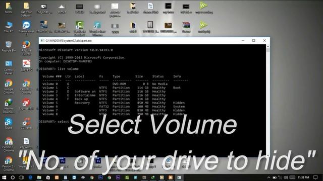 How to Hide Drive in windows using 'CMD' command prompt