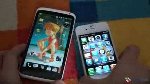 HTC One X против Apple iPhone 4S Видеосравнение 1) смотреть онлайн