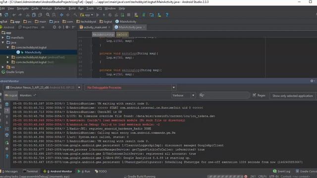 Working with logcat in android studio смотреть онлайн