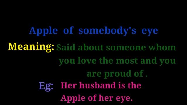 IDIOM - 26 Apple of somebody's eye смотреть онлайн