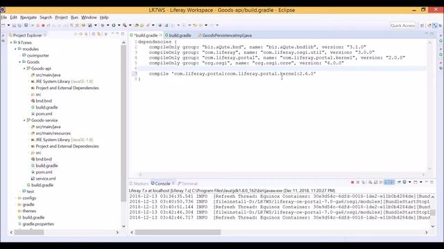 Liferay 7 - Service Builder nullModel compilation error смотреть онлайн