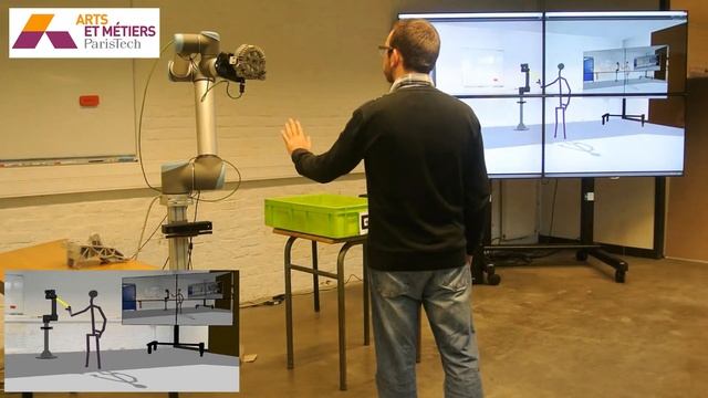 Cobotic - Real-time interactions between humans and robot using a Kinect 2 and a UR10 robot смотреть онлайн