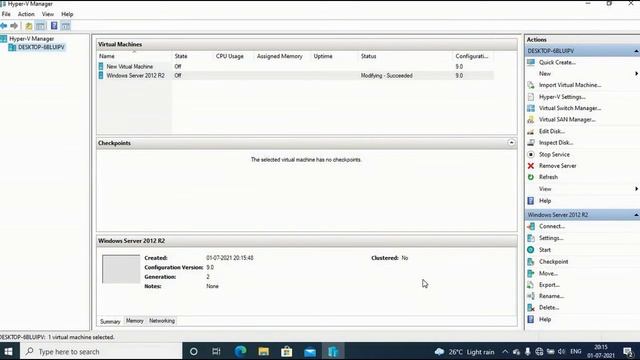 Windows Server Tutorial 6- How to Install Windows Server 2012 R2 | Create Virtual Machine in Hyper смотреть онлайн