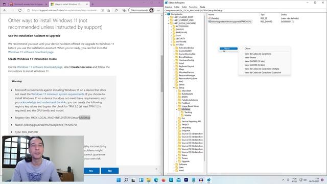 Microsoft ensina a burlar o TPM e os requisitos de CPU do Windows 11 🤔 смотреть онлайн