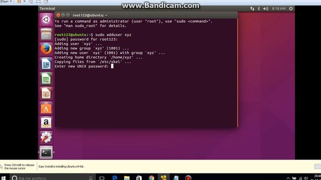 create user using sudo cmd смотреть онлайн