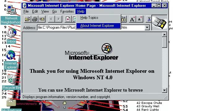 Microsoft Windows-based NT Terminal Server BETA 1 VGA Mode (1997) - Microsoft Internet Explorer 2.0 смотреть онлайн