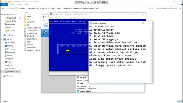Instalasi OS Windows XP SP3 di VirtualBox || Muhammad Nailul Farizqi смотреть онлайн