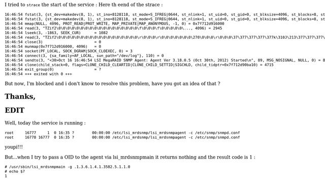 Debian - Installation of LSI MegaRAID SNMP AGENT смотреть онлайн