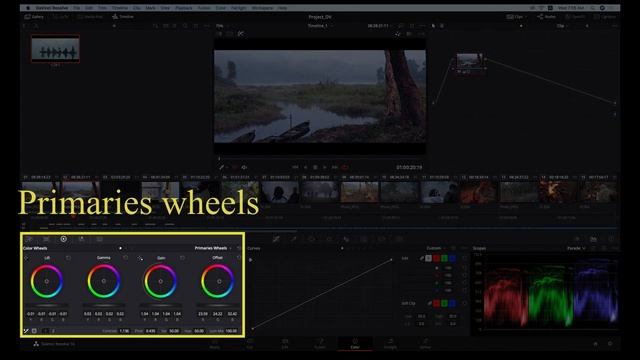 Color page interface DaVinci Resolve 16.2 [2020]. PART-1.0 смотреть онлайн