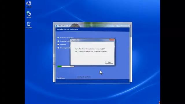 Vídeo de instalação da impressora de cartões C50 смотреть онлайн