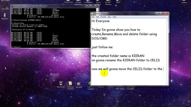 Create, Rename, Move and Delete using DOS or CMD смотреть онлайн
