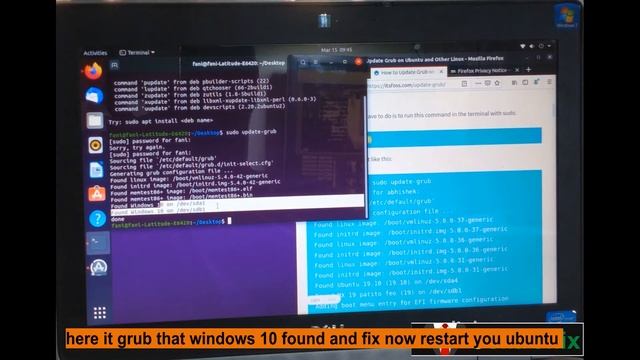 Ubuntu fix bootloader with window 10 | code fix bootloop смотреть онлайн