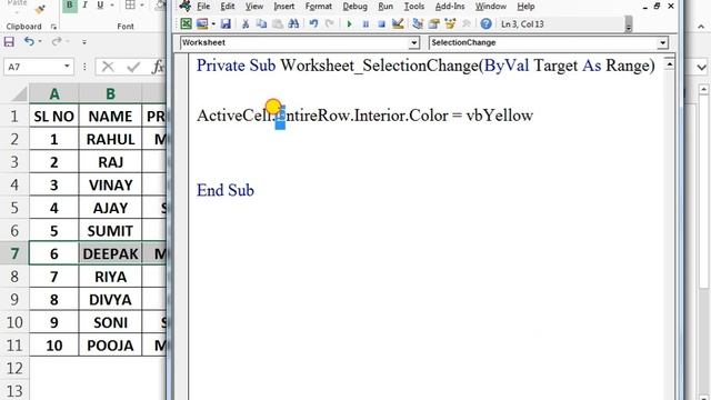 VBA Tutorial Automation Dynamic Color Selection Class-11 Hindi смотреть онлайн