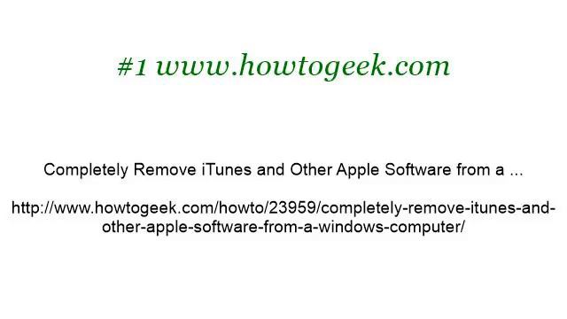 How-To Uninstall Itunes Completely From A Computer смотреть онлайн
