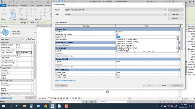 Parameter window louver in Revit 0026 смотреть онлайн