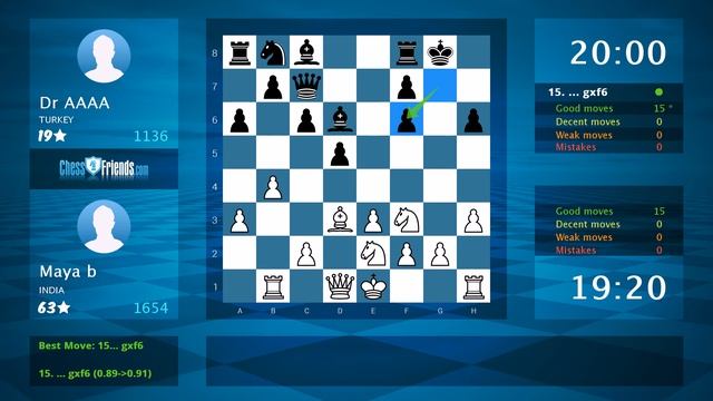 Chess Game Analysis: Maya b - Dr AAAA : 1-0 (By ChessFriends.com) смотреть онлайн