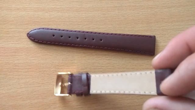 Бордовый гладкий ремешок для часов шириной 18мм. J.A.Willson M009-07218 смотреть онлайн