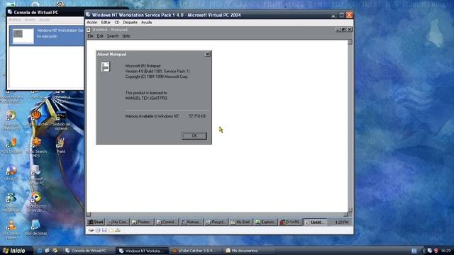 Windows NT Workstation 4.0 Service Pack 1 Virtual PC 2004 2007 смотреть онлайн