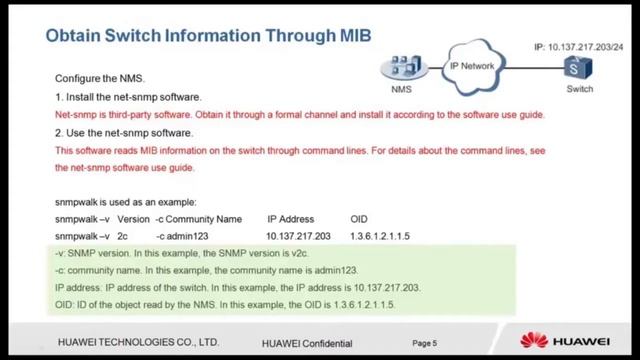 HUAWEI S Series Switch-config SNMP and Obtain Switch Information Through MIB смотреть онлайн
