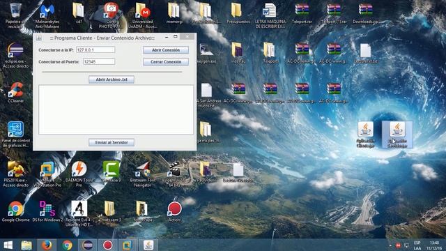 Uso de Sockets evío de informació txt de Windows XP a W 8.1 Java Modelo Cliente/Servidor смотреть онлайн