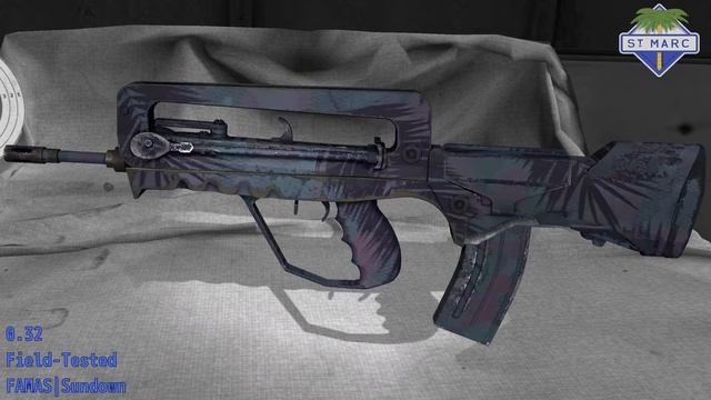 FAMAS Sundown - Skin Wear Preview смотреть онлайн