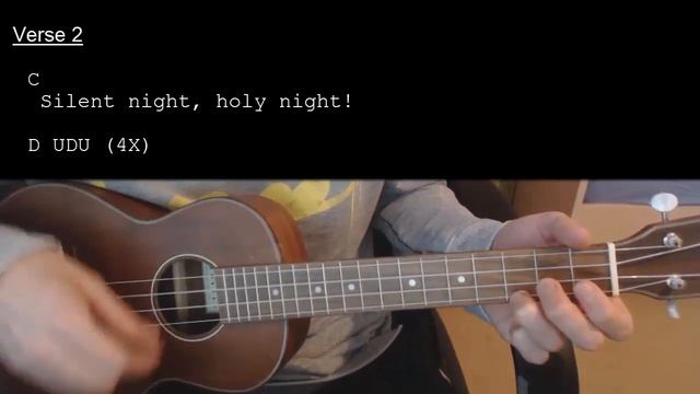Silent Night EASY Ukulele Tutorial With Chords / Lyrics смотреть онлайн