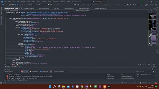 Modern Property Styles (TextBox, ComboBox, DatePicker, Window State) With Image Button - C# WPF