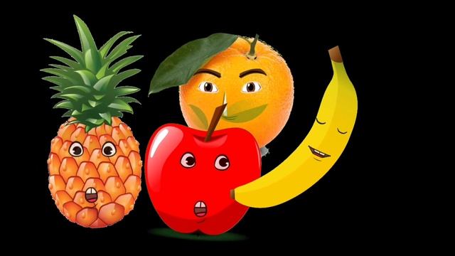 Fruits Cartoon videos || Apple Banana Orange pineapple смотреть онлайн