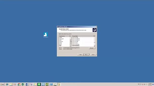 การติดตั้งไดร์เวอร์เครื่องพิมพ์บาร์โค้ด TSC TTP244 смотреть онлайн