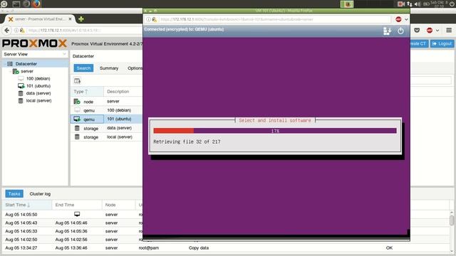 Installation Ubuntu Server on Proxmox смотреть онлайн