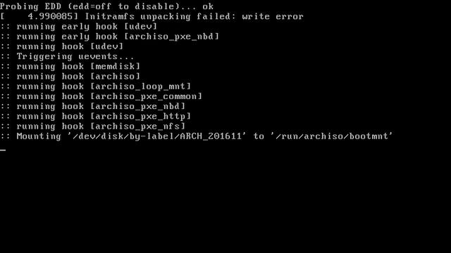Arch Linux doesn't boot correctly from archlinux-2016.11.01-dual.iso смотреть онлайн